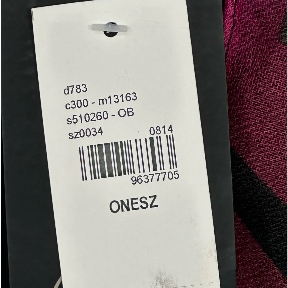 Lane Bryant Scarf‎ Shawl Fuchsia Gray Black NWT